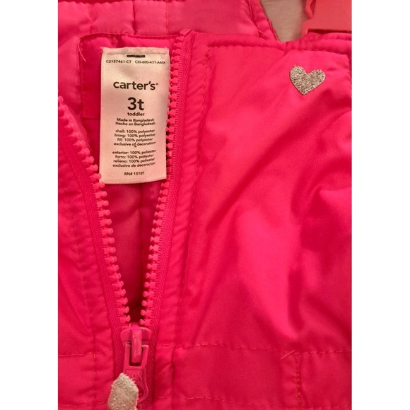 Lot of 5 Girls 3T Carter's Winter Clothing‎ Snow Bibbs Sweater Dress Pjs + - Picture 3 of 15